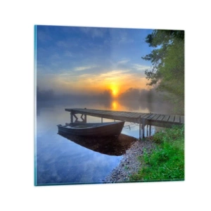 Quadro em vidro - Como o comum se transforma em mágico - 50x50 cm