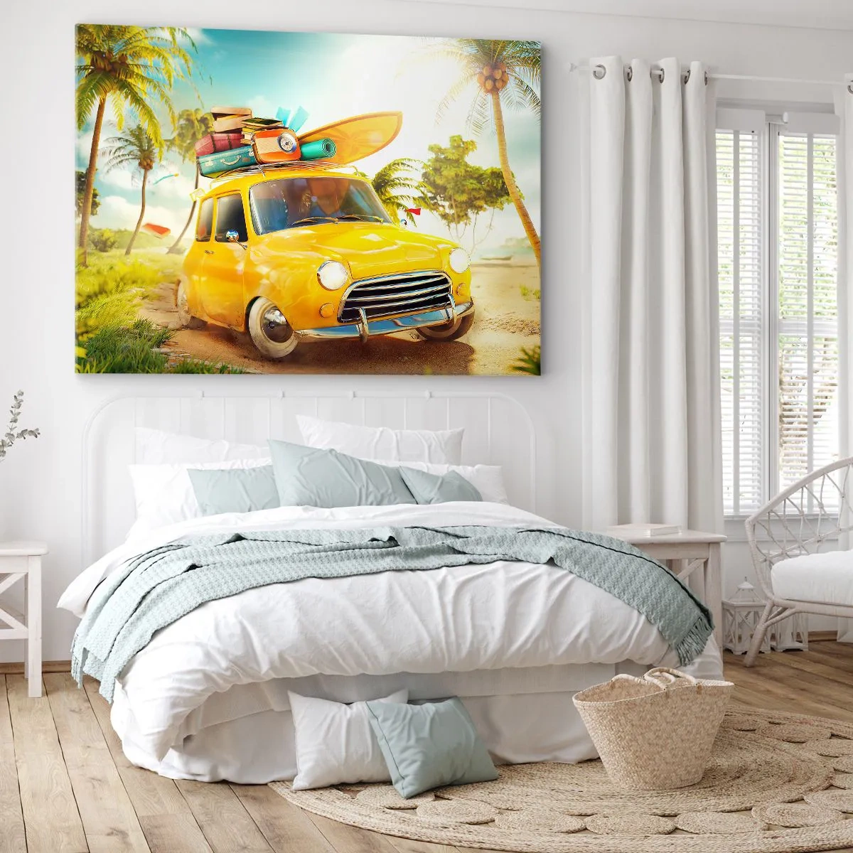 Quadro em tela - Uma viagem para mais do que um sorriso - 120x80 cm