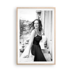 Pôster com moldura de carvalho claro - Certamente uma parisiense - 61x91 cm