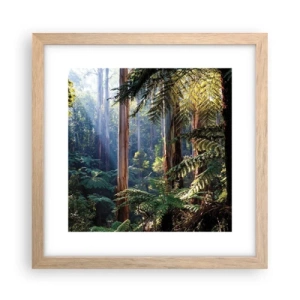 Pôster com moldura de carvalho claro - Um conto de fadas da floresta - 30x30 cm