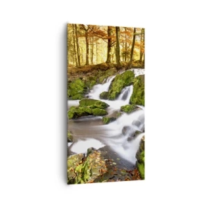 Quadro em tela - Pela floresta de outono - 65x120 cm