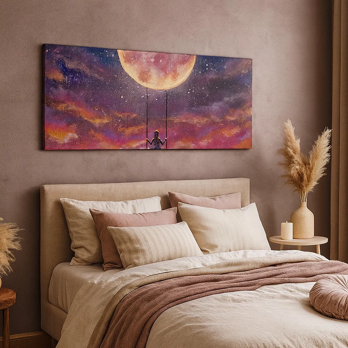 Quadro em tela - Balanço nas nuvens - 30x30 cm