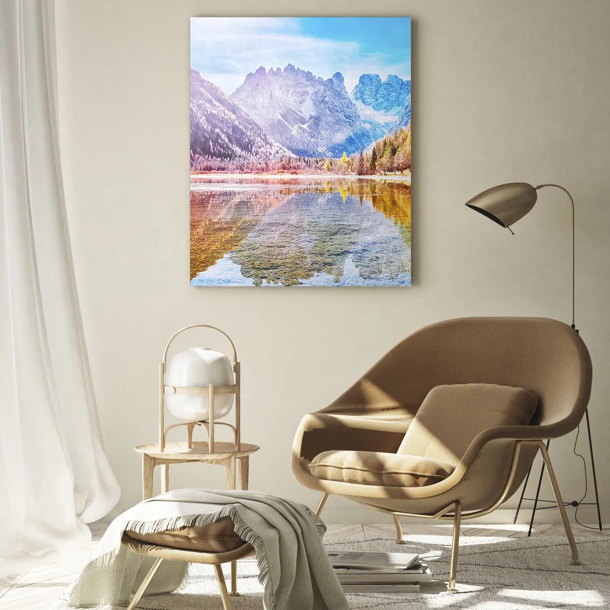 Quadro em vidro - E nas montanhas é outono - 50x70 cm
