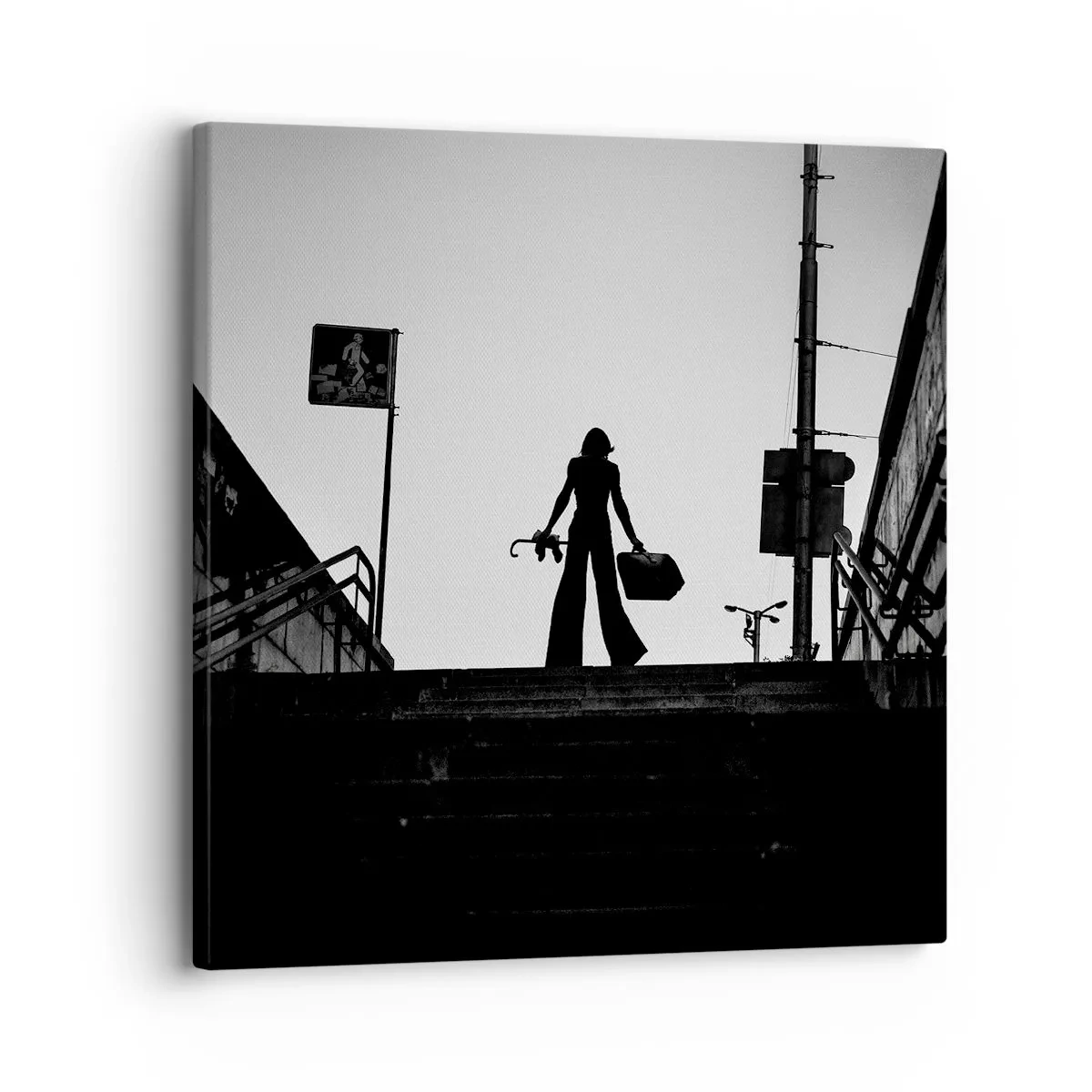 Quadro em tela - Caminhadas urbanas - 30x30 cm