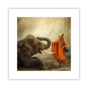 Pôster - Encontro na viagem - 30x30 cm