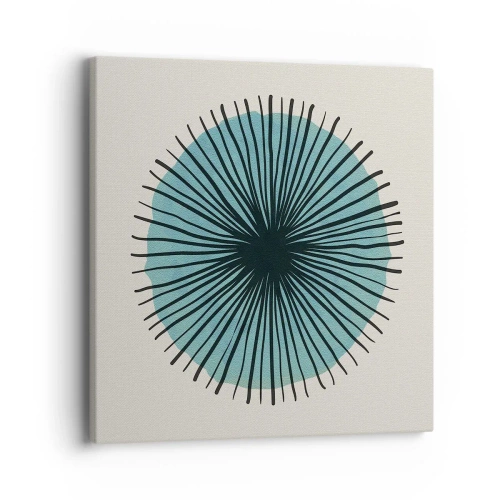 Quadro em tela - Radiante sobre o azul - 40x40 cm