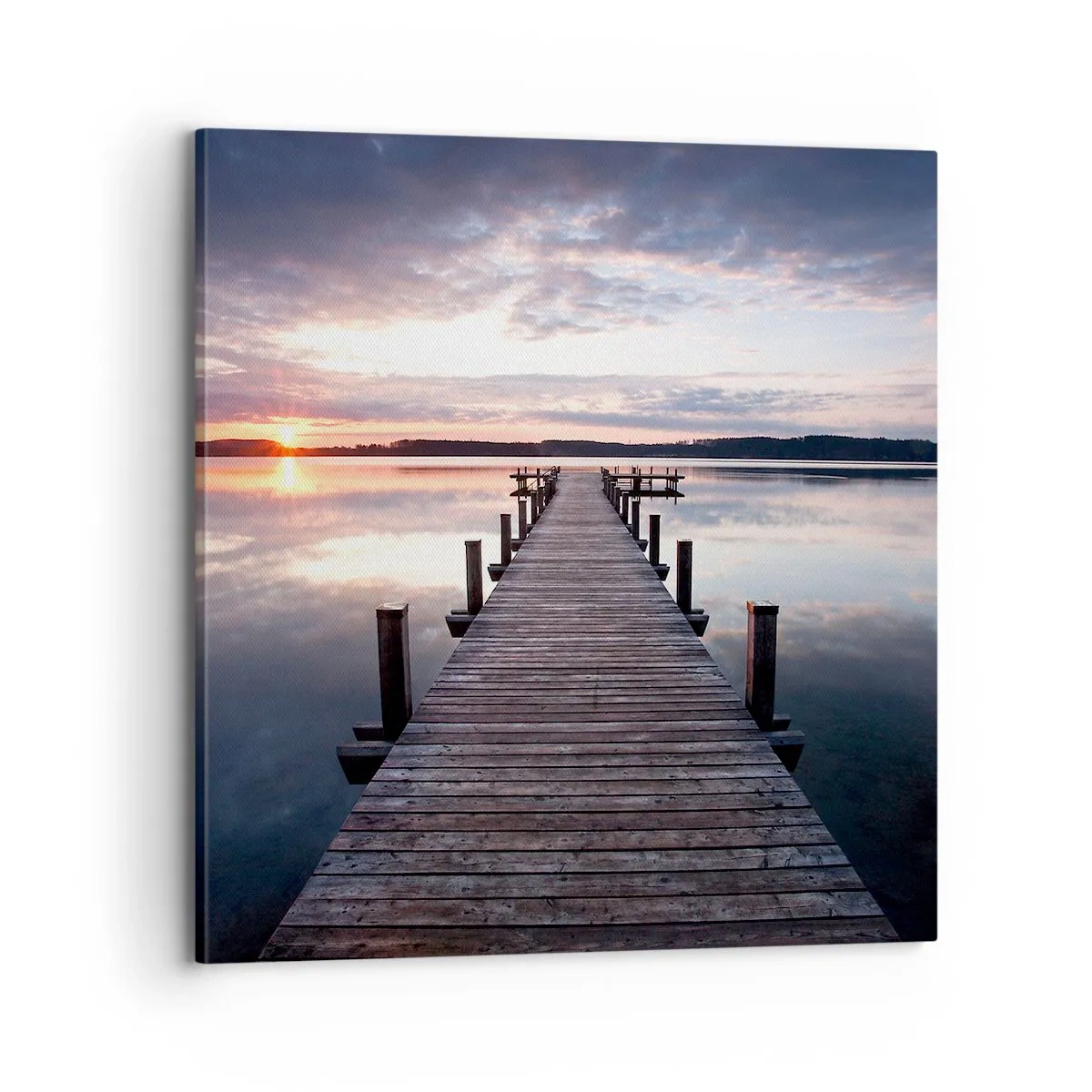 Quadro em tela - A tranquila fronteira do dia e da noite - 70x70 cm