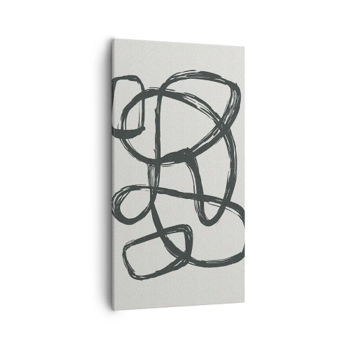 Quadro em tela - Abstração em loop - 55x100 cm