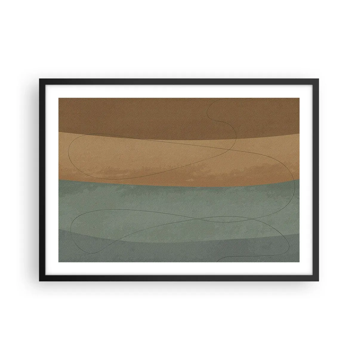Pôster com moldura preta - Composição horizontal - 70x50 cm