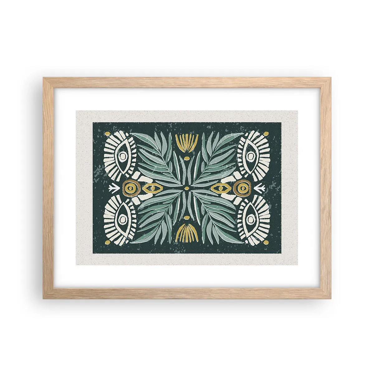 Pôster com moldura de carvalho claro - Como um recorte folclórico - 40x30 cm