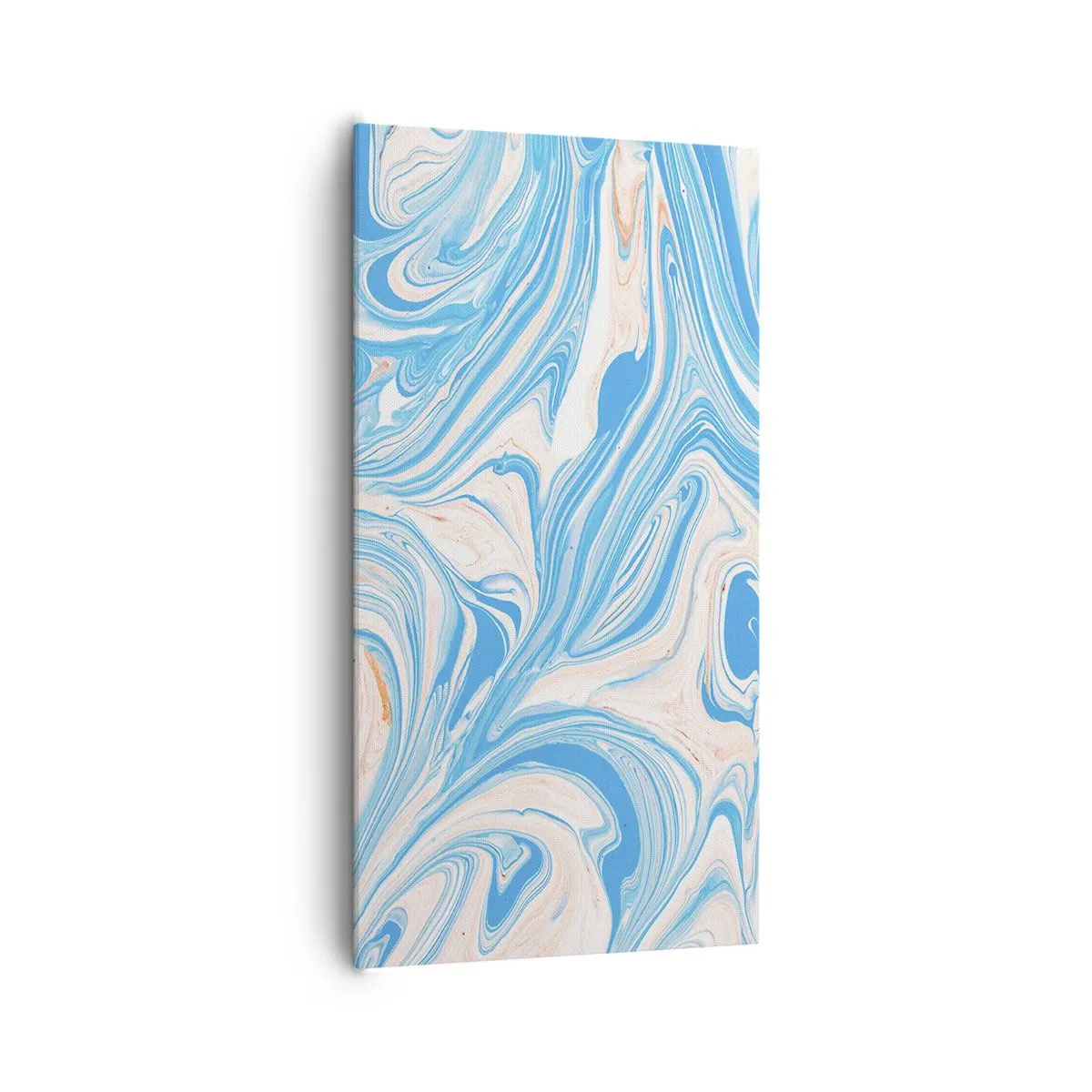 Quadro em tela - Derramado em turquesa - 65x120 cm