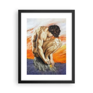 Pôster com moldura preta - Imerso em si mesmo - 30x40 cm