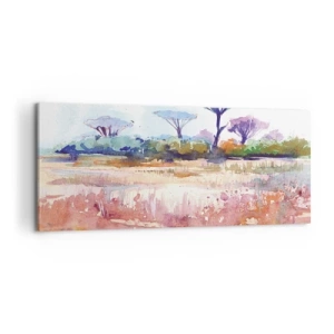 Quadro em tela - Cores da savana - 100x40 cm