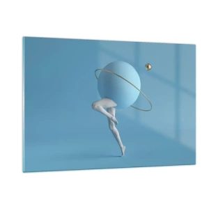 Quadro em vidro - Planetas a enlouquecer - 120x80 cm