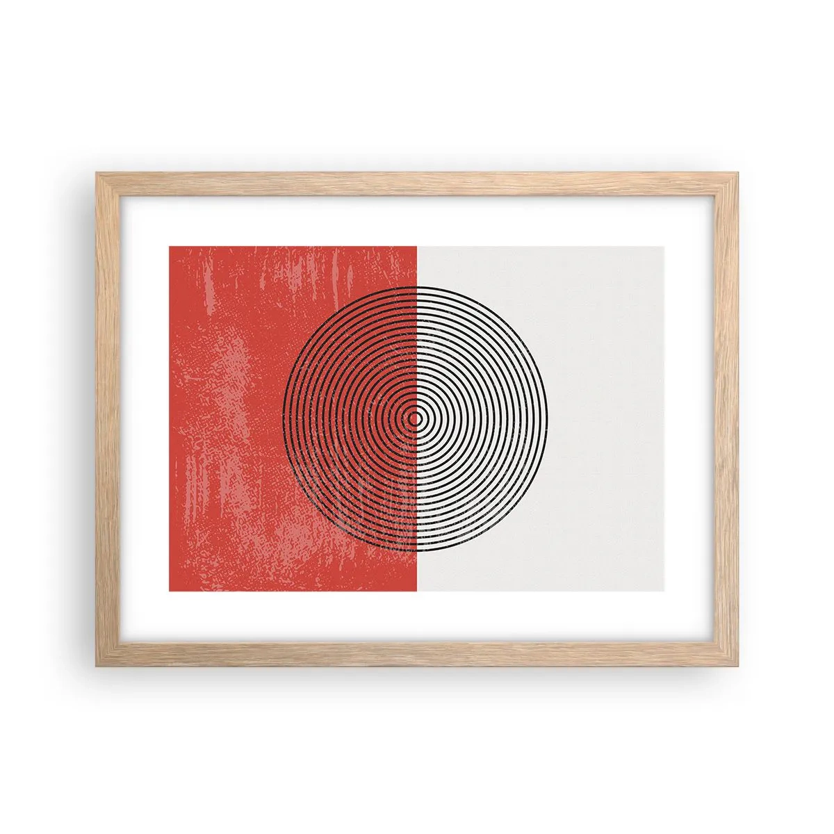 Pôster com moldura de carvalho claro - Direto ao ponto - 40x30 cm