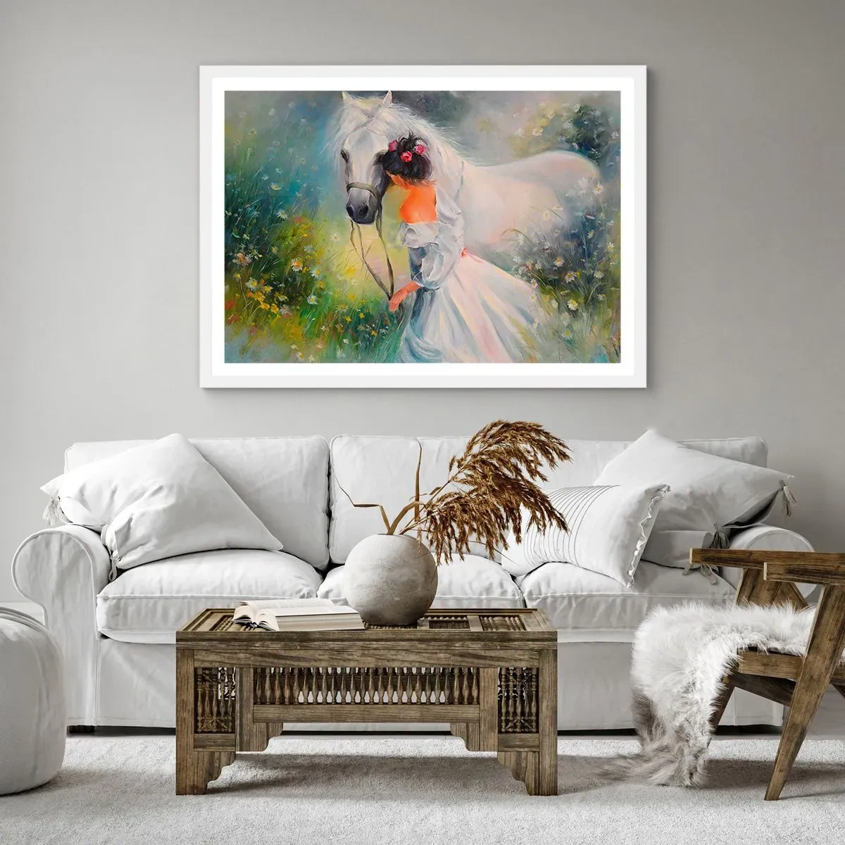 Pôster em moldura branca - Como um belo sonho - 91x61 cm