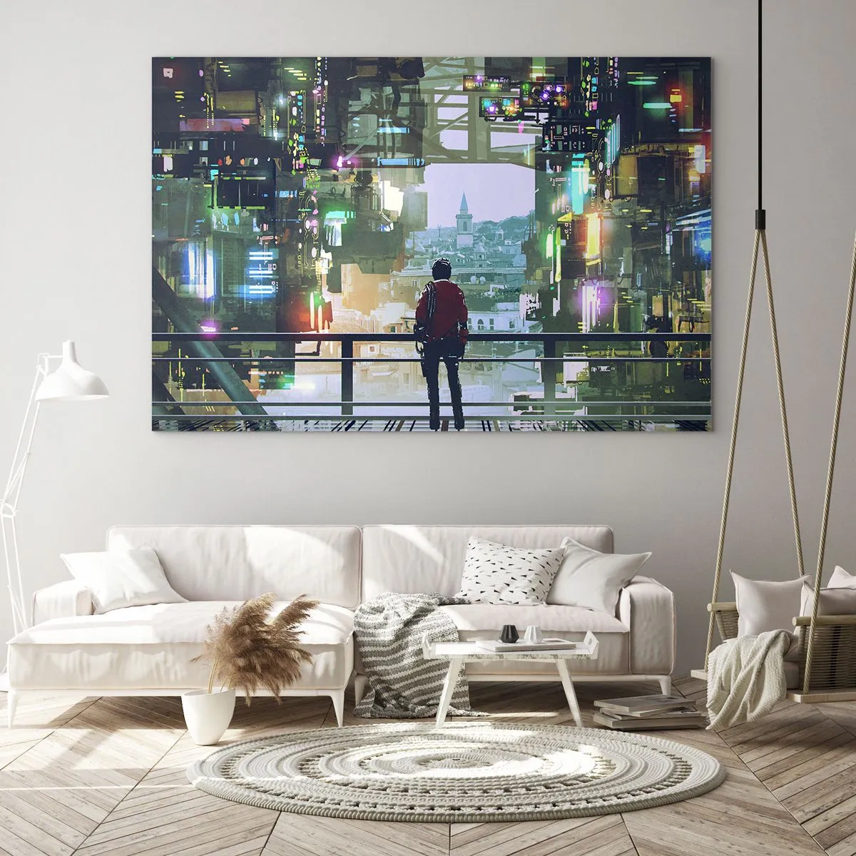 Quadro em vidro - Dois mundos - 100x70 cm