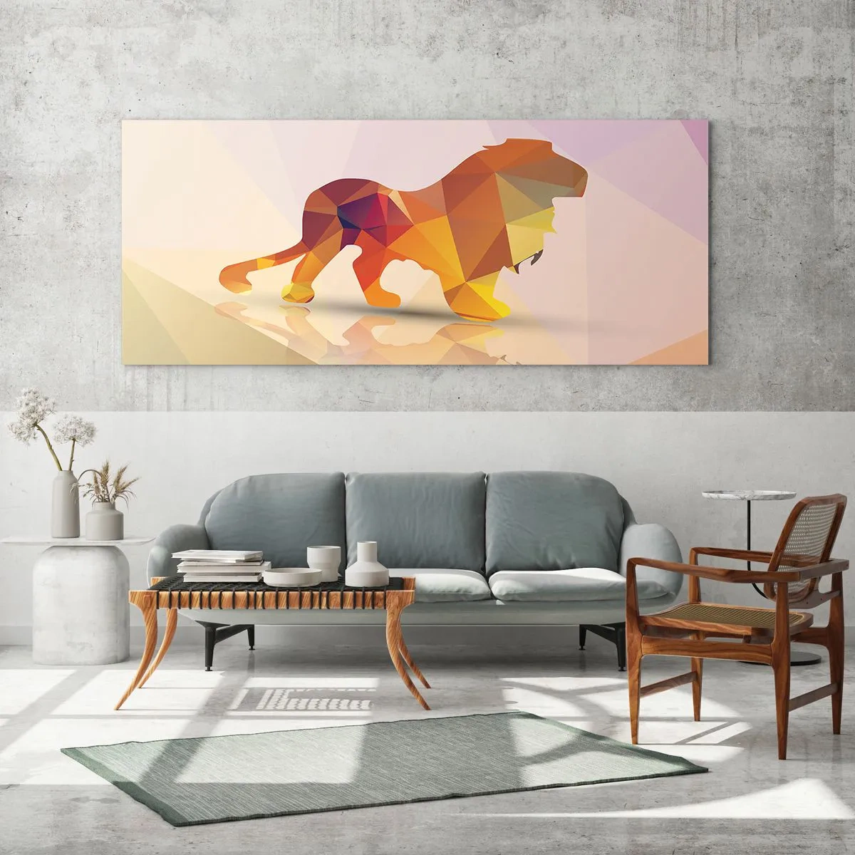 Quadro em vidro - O rei em diamante - 100x40 cm