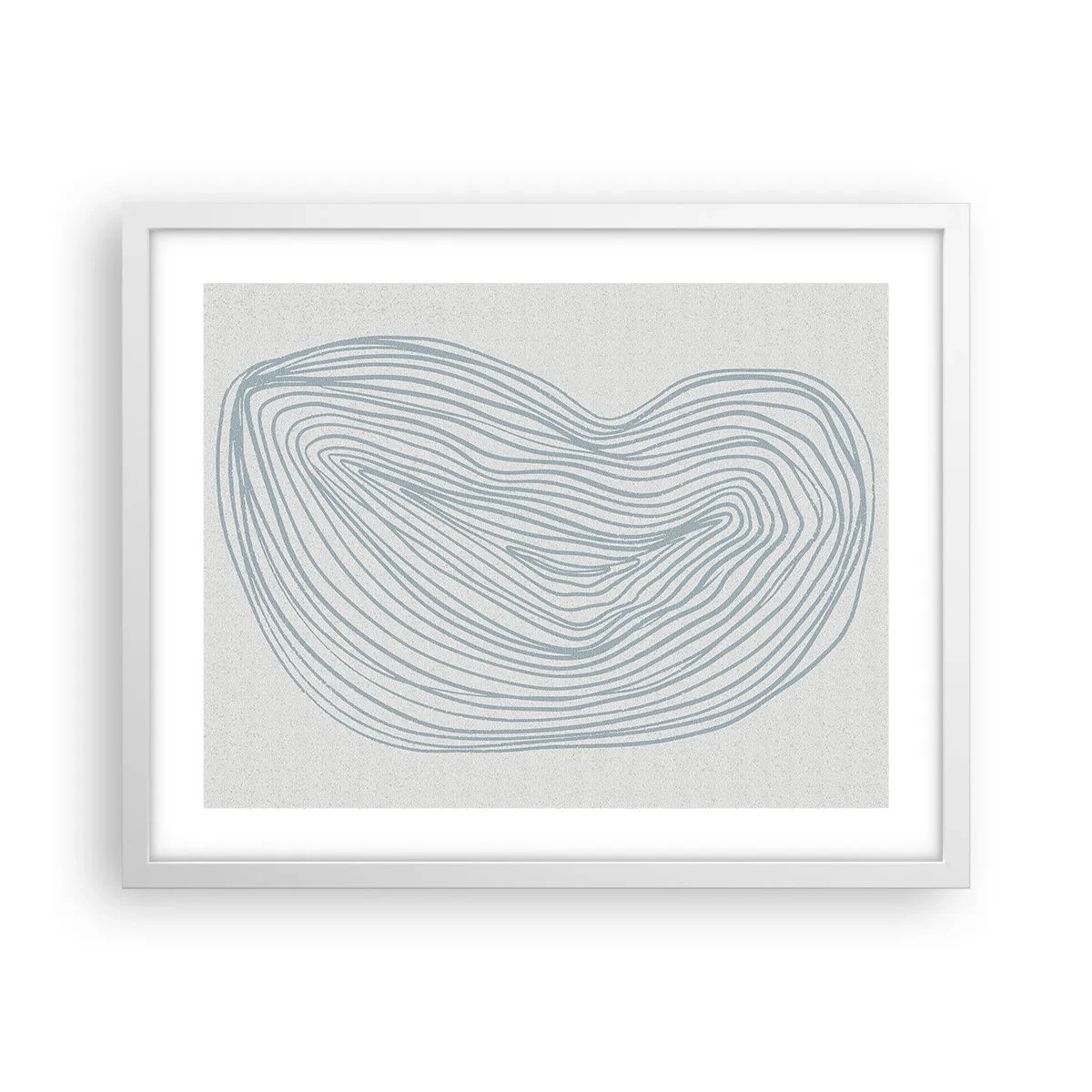 Pôster em moldura branca - Deixe cair o sorriso - 50x40 cm