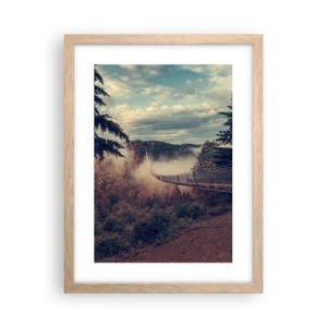 Pôster com moldura de carvalho claro - Na floresta de outono - 30x40 cm