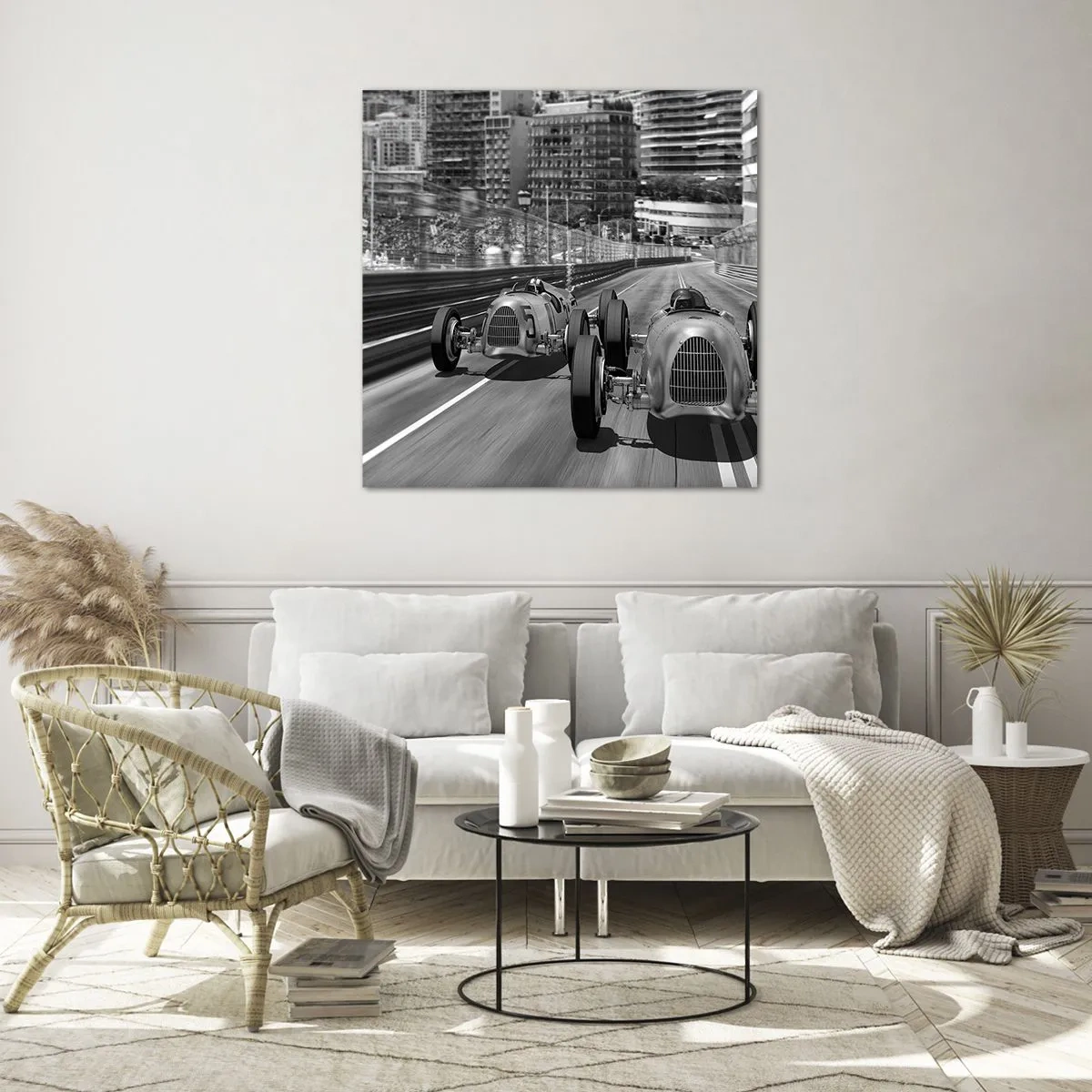 Quadro em vidro - Era uma vez em Monte Carlo - 30x30 cm