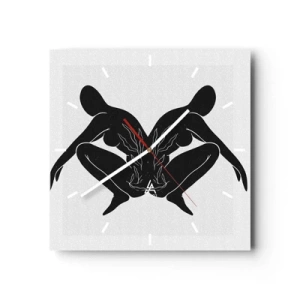 Relógio de parede - Relógio em vidro - Uma alma comum - 30x30 cm