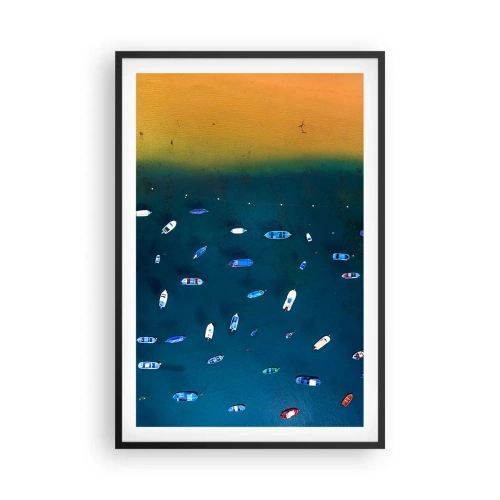 Pôster com moldura preta - Jogo de férias - 61x91 cm