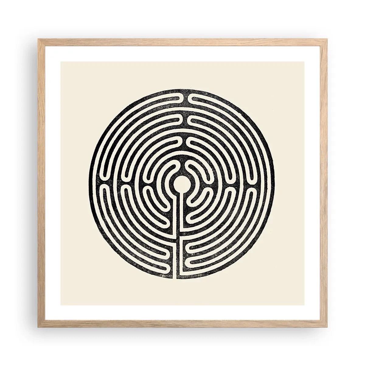 Pôster com moldura de carvalho claro - Ordem misteriosa - 60x60 cm