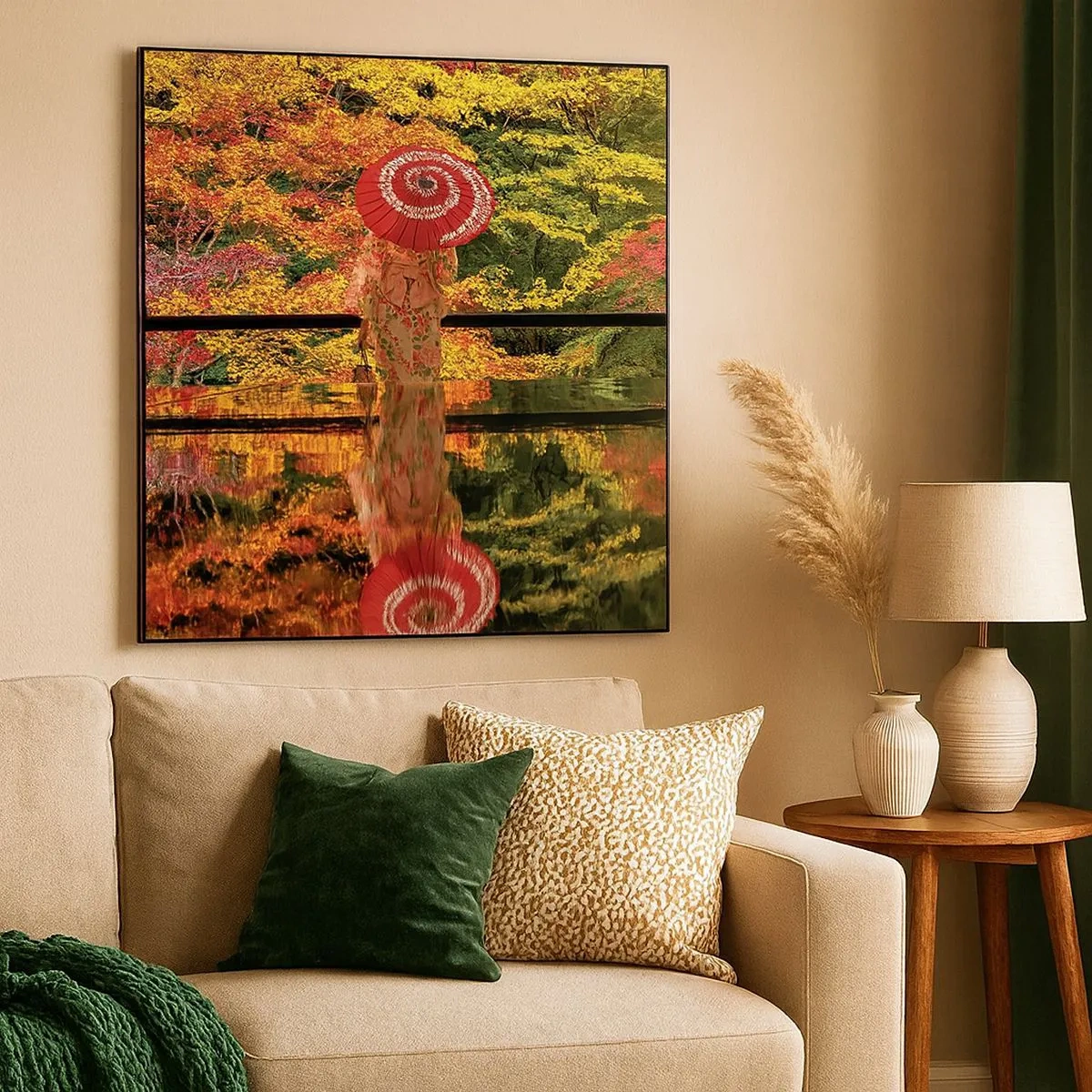 Quadro em tela - No templo da natureza - 30x30 cm