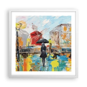 Pôster em moldura branca - Lendas parisienses - 50x50 cm