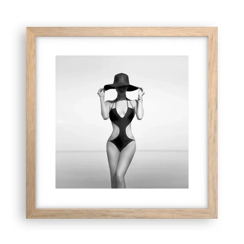 Pôster com moldura de carvalho claro - Meu nome é: Elegância - 30x30 cm