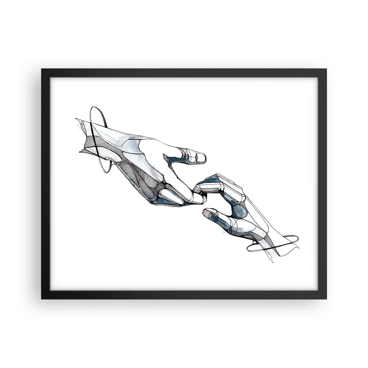 Pôster com moldura preta - Um bom gesto - 50x40 cm