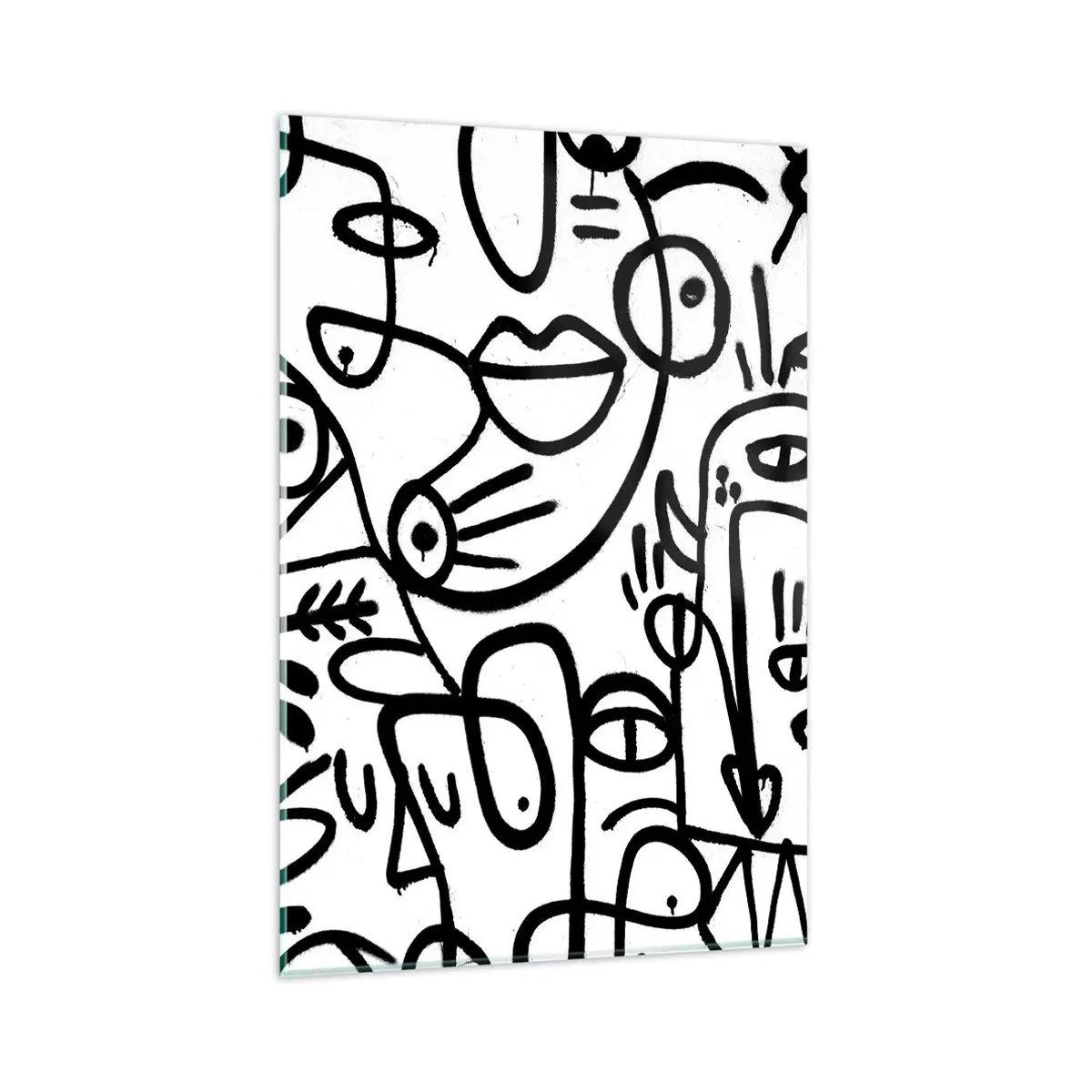 Quadro em vidro - Rostos e miragens - 80x120 cm