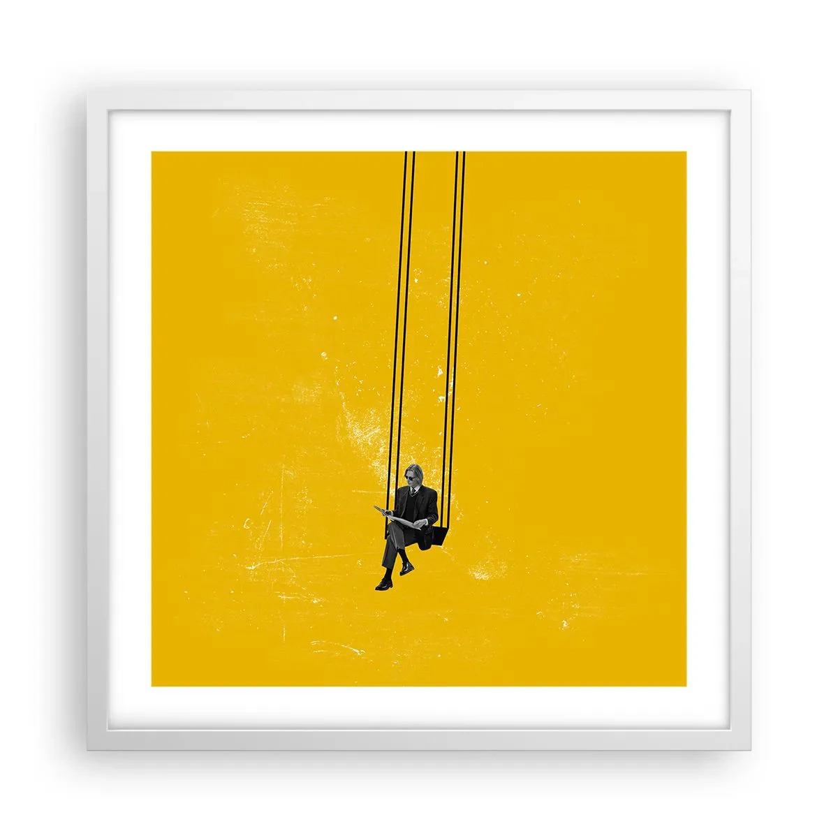 Pôster em moldura branca - Dia como todos os dias - 50x50 cm