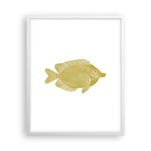 Pôster em moldura branca - Peixe e pronto - 40x50 cm