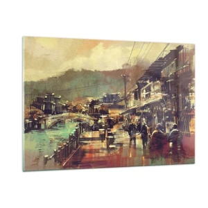 Quadro em vidro - A vida como uma riqueza cinzenta - 120x80 cm