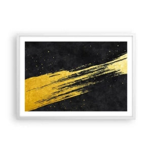 Pôster em moldura branca - Salto para o hiperespaço - 70x50 cm