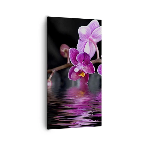 Quadro em tela - Reflexo lilás da beleza - 65x120 cm