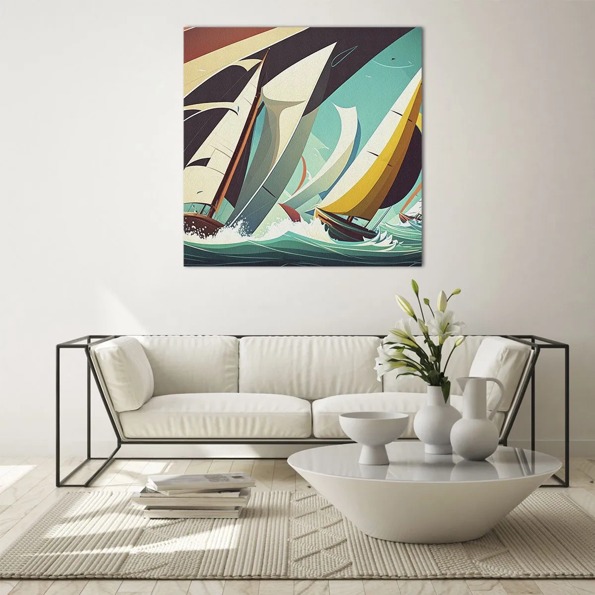 Quadro em vidro - Boa sorte com os elementos - 40x40 cm