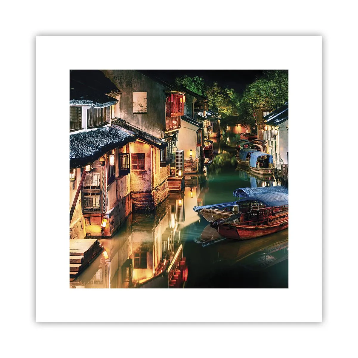 Pôster - Uma noite em uma rua chinesa - 30x30 cm