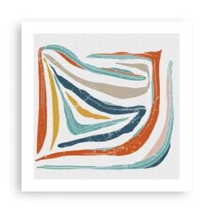 Pôster - Abstração com um sorriso amigável - 50x50 cm