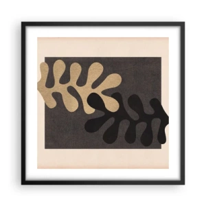 Pôster com moldura preta - Ausência e complemento - 50x50 cm