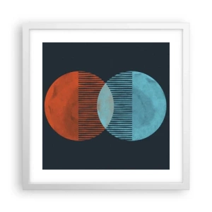 Pôster em moldura branca - Fantasia astronómica - 40x40 cm