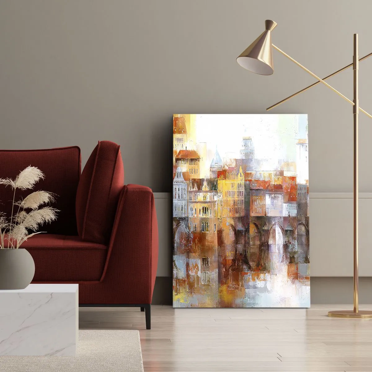 Quadro em tela - Debaixo da ponte também é bonito - 65x120 cm