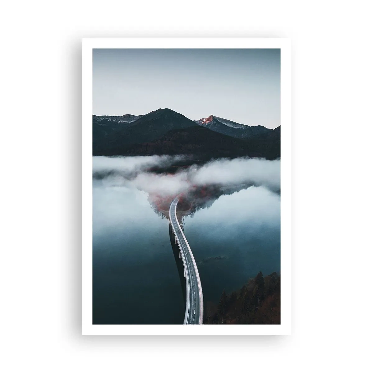 Pôster - Sobre a água tão lisa quanto um espelho - 70x100 cm