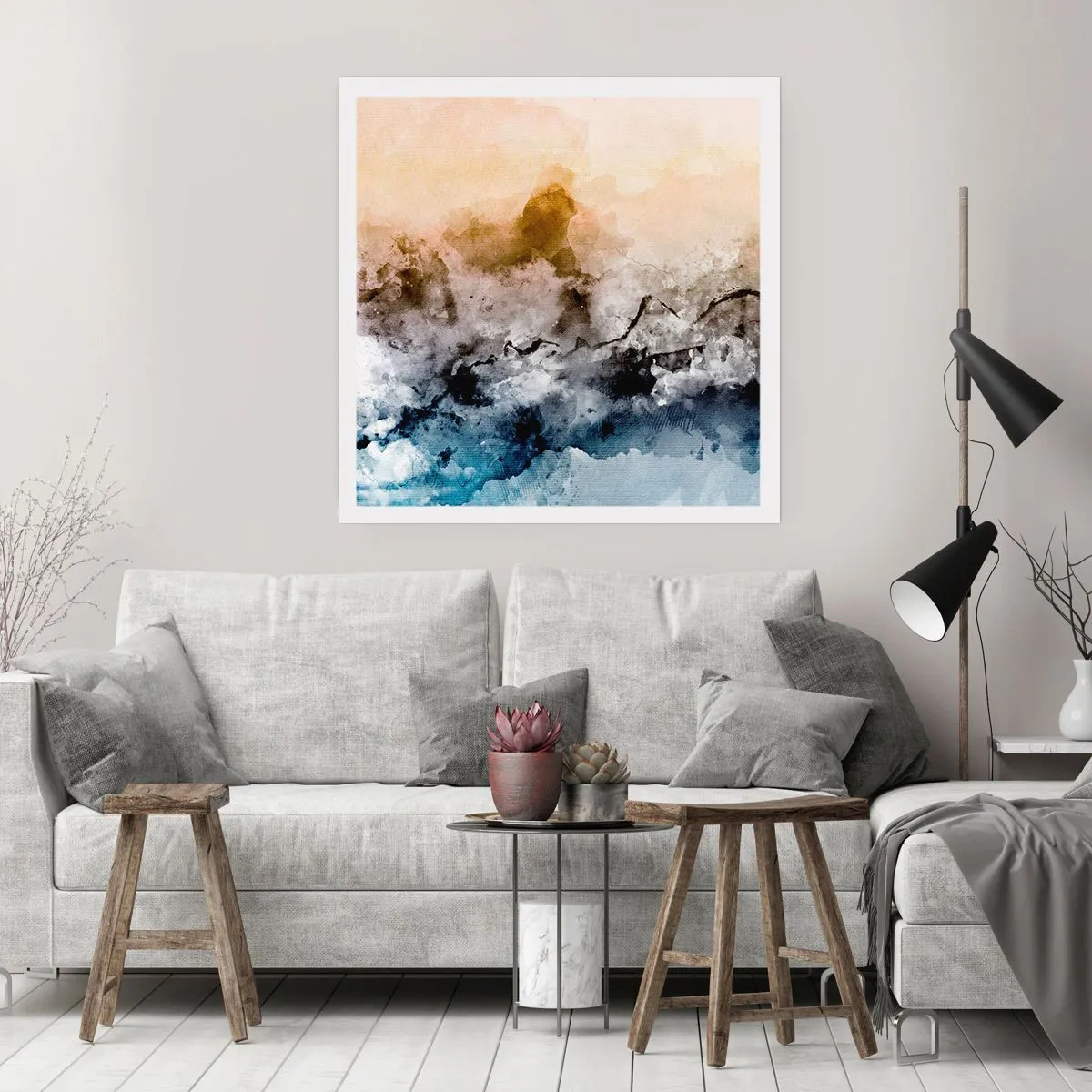 Pôster - Imersos no tumulto do nevoeiro - 50x50 cm