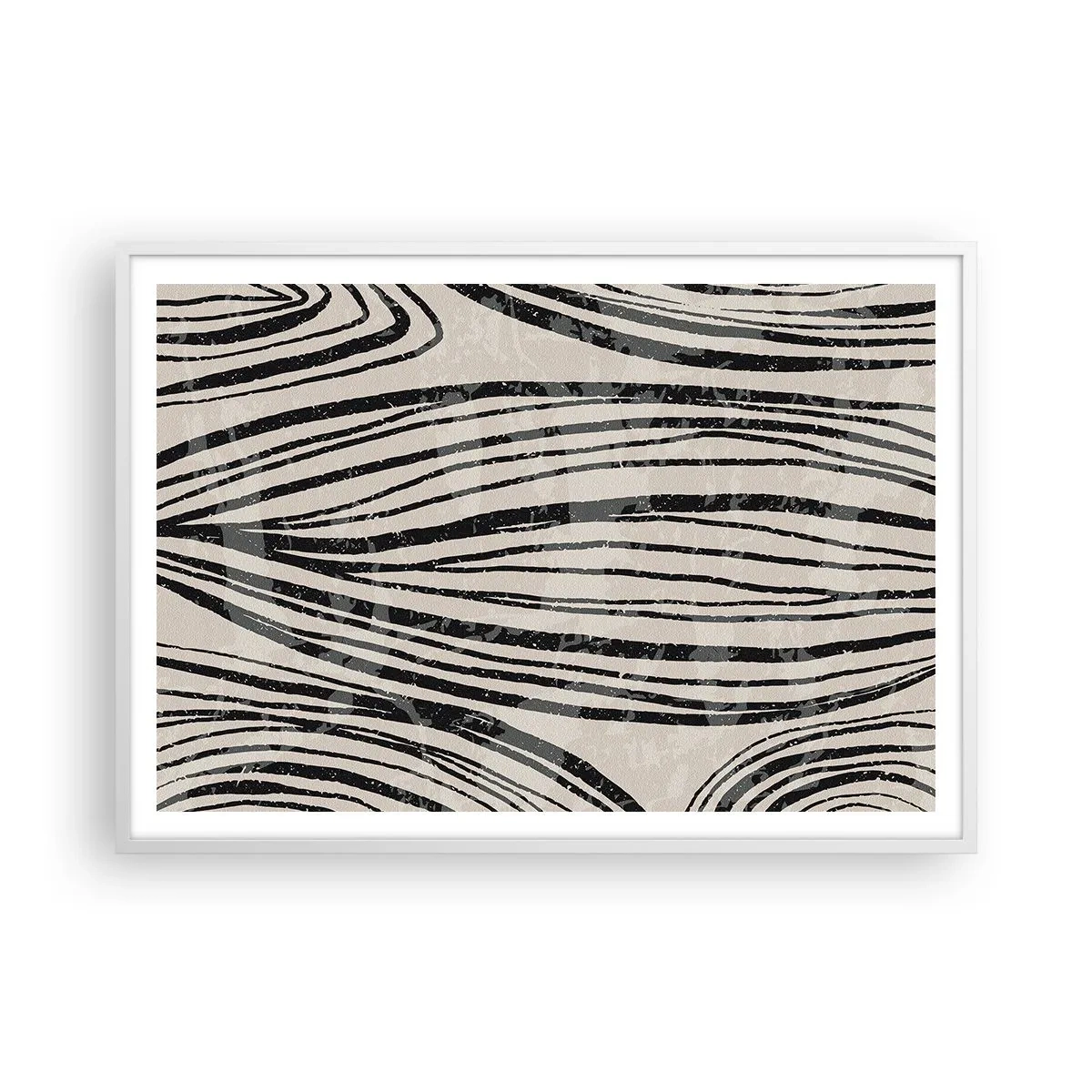 Pôster em moldura branca - Piscina em linha - 100x70 cm