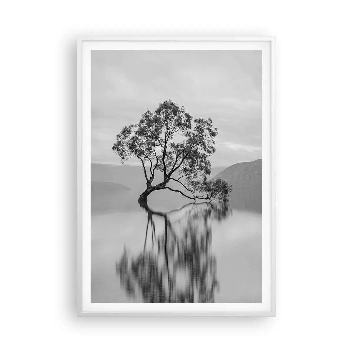 Pôster em moldura branca - Existe um país assim - 70x100 cm