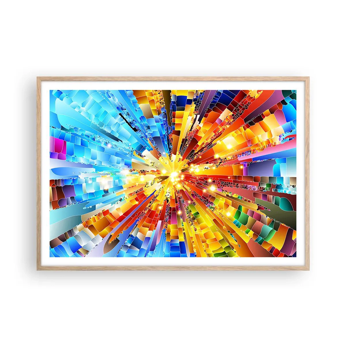 Pôster com moldura de carvalho claro - In medias res - 100x70 cm