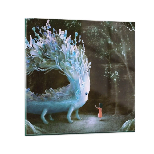 Quadro em vidro - Encontro fantástico - 70x70 cm